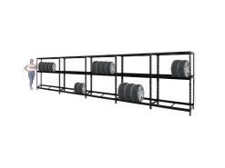 PROREGAL Mega Deal 5x Reifenregal Tiger mit Fachboden HxBxT 180 x 130 x 50 cm Bis Zu Insgesamt 60 Reifen