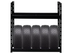 PROREGAL Mega Deal 4x Reifenregal Tiger HxBxT 100 x 110 x 35 cm bis zu 32 Reifen Schwarz* Regalsysteme