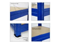 PROREGAL Mega Deal 2x Schwerlastregal Dino HxBxT 180 x 200 x 60 cm Fachlast 600 kg* Kellerregale|Schwerlastregal