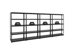 PROREGAL Mega Deal 4x Schwerlastregal Steel Eagle HxBxT 180 x 100 x 40 cm Fachlast 130 kg