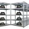 PROREGAL Mega Deal 5x Schwerlastregal Steel Eagle HxBxT 180x120x60cm Fachlast 130kg Verzinkt