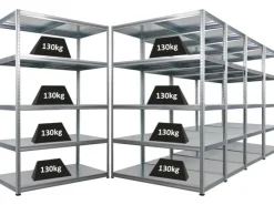 PROREGAL Mega Deal 5x Schwerlastregal Steel Eagle HxBxT 180x120x60cm Fachlast 130kg Verzinkt