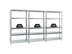 PROREGAL Mega Deal 3x Schwerlastregal Steel Eagle HxBxT 180 x 100 x 40 cm Fachlast 130 kg