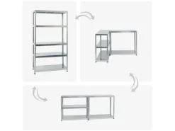 PROREGAL Mega Deal 3x Schwerlastregal Steel Eagle HxBxT 180 x 100 x 40 cm Fachlast 130 kg