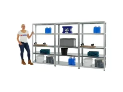 PROREGAL Mega Deal 3x Schwerlastregal Steel Eagle HxBxT 180 x 100 x 40 cm Fachlast 130 kg