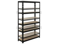 PROREGAL Mega Deal 2x Schwerlastregal APOLLO HxBxT 150 x 90 x 30 cm Fachlast 175kg Schwarz* Kellerregale|Regale Schwarz