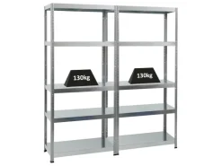 PROREGAL Mega Deal 2x Schwerlastregal Steel Eagle HxBxT 180 x 80 x 40 cm Fachlast 130 kg* Metallregale|Schwerlastregal
