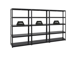 PROREGAL Mega Deal 3x Schwerlastregal Steel Eagle HxBxT 180 x 100 x 40 cm Fachlast 130 kg* Büroregale