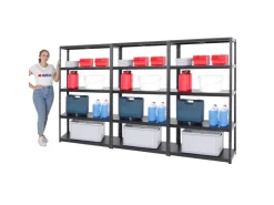 PROREGAL Mega Deal 3x Schwerlastregal Steel Eagle HxBxT 180 x 100 x 40 cm Fachlast 130 kg* Büroregale