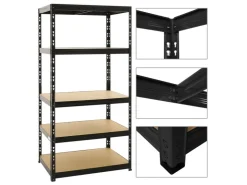 PROREGAL Mega Deal 5x Schwerlastregal Tiger HxBxT 180 x 90 x 60 cm Fachlast 265 kg 5-Ebenen