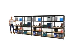 PROREGAL Mega Deal 5x Schwerlastregal Tiger HxBxT 180 x 90 x 60 cm Fachlast 265 kg 5-Ebenen