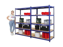 PROREGAL Mega Deal 2x Schwerlastregal Taurus HxBxT 180 x 120 x 60 cm Fachlast 175 kg