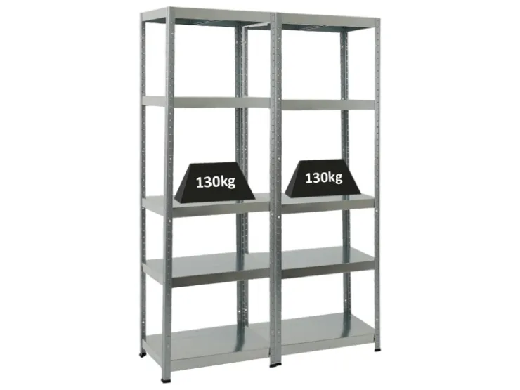 PROREGAL Mega Deal 2x Schwerlastregal Steel Eagle HxBxT 180 x 60 x 40 cm Fachlast 130 kg