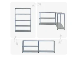 PROREGAL Mega Deal 5x Schwerlastregal Steel Eagle HxBxT 180x120x40 cm Fachlast 130kg Verzinkt* Regalsysteme