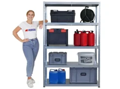 PROREGAL Mega Deal 5x Schwerlastregal Steel Eagle HxBxT 180x120x40 cm Fachlast 130kg Verzinkt* Regalsysteme