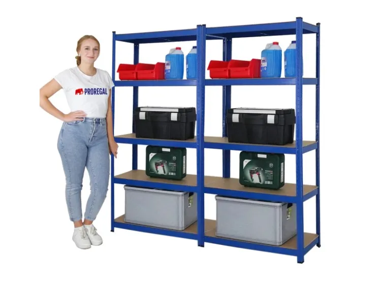 PROREGAL Mega Deal 2x Schwerlastregal Ragnar HxBxT 180 x 90 x 40 cm Fachlast 175 kg