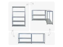 PROREGAL Mega Deal 2x Schwerlastregal Steel Eagle HxBxT 180x120x40 cm Fachlast 130kg Verzinkt* Regalsysteme