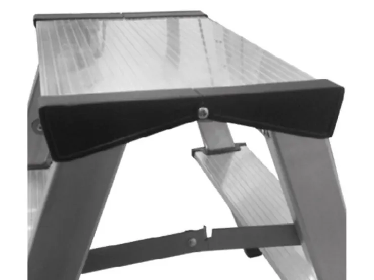 PROREGAL Metal Double Giraffe Doppelseitige-Aluminium-Stufenstehleiter 2 Stufen 125 kg Tragkraft Leiter Trittleiter Stufenleiter Haushaltsleiter