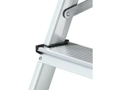 PROREGAL Metal Double Giraffe Doppelseitige-Aluminium-Stufenstehleiter 4 Stufen 125 kg Tragkraft Leiter Trittleiter Stufenleiter Haushaltsleiter* Klapptritte