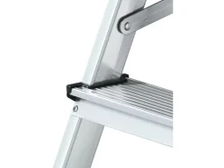 PROREGAL Metal Double Giraffe Doppelseitige-Aluminium-Stufenstehleiter 3 Stufen 125 kg Tragkraft Leiter Trittleiter Stufenleiter Haushaltsleiter* Klapptritte