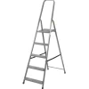 PROREGAL Metal Single Giraffe Einseitige-Metall-Bügelleiter 5 Stufen 173 cm Hoch 125 kg Tragkraft Stahl Trittleiter Stufenleiter Stehleiter* Klapptritte