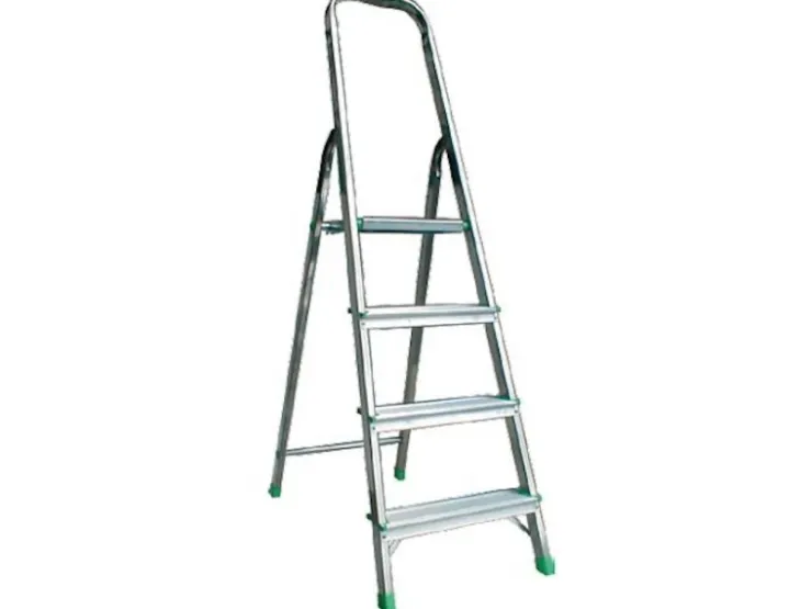 PROREGAL Metal Single Giraffe Einseitige-Aluminium-Bügelleiter 6 Stufen 198 cm Hoch Leiter Trittleiter Stufenleiter Stehleiter Haushaltsleiter* Klapptritte