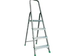 PROREGAL Metal Single Giraffe Einseitige-Aluminium-Bügelleiter 5 Stufen 175 cm Hoch Leiter Trittleiter Stufenleiter Stehleiter Haushaltsleiter