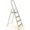 PROREGAL Metal Single Giraffe Einseitige-Aluminium-Bügelleiter 4 Stufen 148 cm Hoch Leiter Trittleiter Stufenleiter Stehleiter Haushaltsleiter