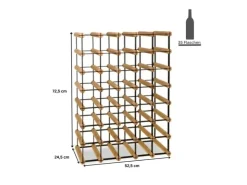 PROREGAL Modulares Weinregal Vinotega Mod Metal HxBxT 72,5 x 52,5 x 24,5 cm 5 x 7 Flaschen Massives Kiefernholz Natur* Flaschenregale