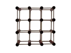PROREGAL Modulares Weinregal Vinotega Mod HxBxT 36 x 36 x 24 cm 1 x 9 Flaschen Massives Kiefernholz Braun Geölt