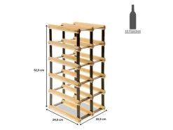 PROREGAL Modulares Weinregal Vinotega Mod Metal HxBxT 52,5 x 22,5 x 24,5 cm 2 x 5 Flaschen Massives Kiefernholz Geölt