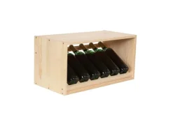 PROREGAL Modulares Weinregal Vincellar Mod HxBxT 30 x 60 x 30 cm Schräg Modul Für 6 Flaschen Massives Kiefernholz Natur* Flaschenregale