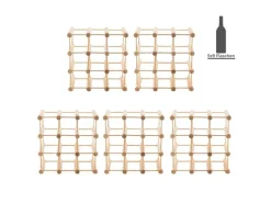 PROREGAL Modulares Weinregal Vinotega Mod HxBxT 36 x 36 x 24 cm 5 x 9 Flaschen Massives Eichenholz Geölt* Flaschenregale