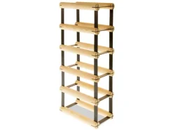 PROREGAL Modulares Weinregal Vinotega Mod Metal HxBxT 52,5 x 12,5 x 24,5 cm 1 x 5 Flaschen Massives Kiefernholz Natur