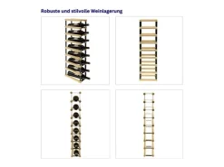 PROREGAL Modulares Weinregal Vinotega Mod Metal HxBxT 82,5 x 12,5 x 24,5 cm 1 x 8 Flaschen Massives Kiefernholz Geölt* Flaschenregale