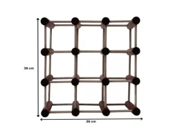 PROREGAL Modulares Weinregal Vinotega Mod HxBxT 36 x 36 x 24 cm 4 x 9 Flaschen Massives Kiefernholz Braun Geölt* Flaschenregale