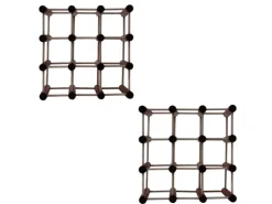 PROREGAL Modulares Weinregal Vinotega Mod HxBxT 36 x 36 x 24 cm 2 x 9 Flaschen Massives Kiefernholz Braun Geölt