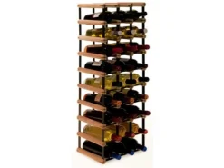 PROREGAL Modulares Weinregal Vinotega Mod Metal HxBxT 92,5 x 32,5 x 24,5 cm 3 x 9 Flaschen Massives Kiefernholz Geölt