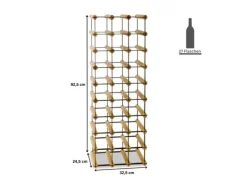 PROREGAL Modulares Weinregal Vinotega Mod Metal HxBxT 92,5 x 32,5 x 24,5 cm 3 x 9 Flaschen Massives Kiefernholz Geölt