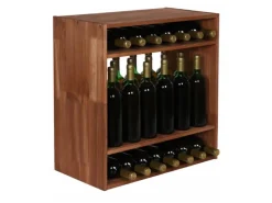 PROREGAL Modulares Weinregal Vincellar Mod HxBxT 60 x 60 x 30 cm Standflaschen Modul Für 32 Flaschen Massives Kiefernholz Geölt* Flaschenregale
