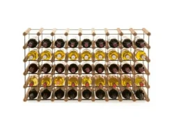 PROREGAL Modulares Weinregal Vinotega Mod Metal HxBxT 52,5 x 92,5 x 24,5 cm 9 x 5 Flaschen Massives Kiefernholz Geölt* Flaschenregale