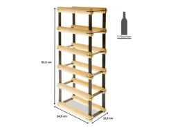 PROREGAL Modulares Weinregal Vinotega Mod Metal HxBxT 52,5 x 12,5 x 24,5 cm 1 x 5 Flaschen Massives Kiefernholz Geölt