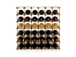 PROREGAL Modulares Weinregal Vinotega Mod Metal HxBxT 52,5 x 62,5 x 24,5 cm 6 x 5 Flaschen Massives Kiefernholz Geölt