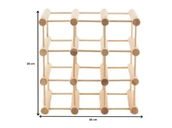 PROREGAL Modulares Weinregal Vinotega Mod HxBxT 36 x 36 x 24 cm 2 x 9 Flaschen Massives Kiefernholz Natur* Flaschenregale
