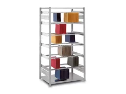 PROREGAL Pendelhefterregal Doppelseitig Stecksystem T-Profil Grundregal HxBxT 270 x 100 x 80 cm 8 Ebenen Fachlast 40 kg Pendelsystem Zippel* Büroregale