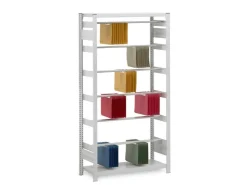 PROREGAL Pendelhefterregal Einseitig Stecksystem T-Profil Grundregal HxBxT 200 x 100 x 40 cm 6 Ebenen Fachlast 40 kg Pendelsystem Zippel