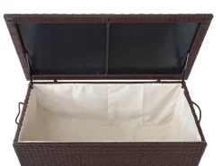 PROREGAL Poly-Rattan Kissenbox HxBxT 51x100x50cm Premium 170L Gartentruhe Auflagenbox Truhe