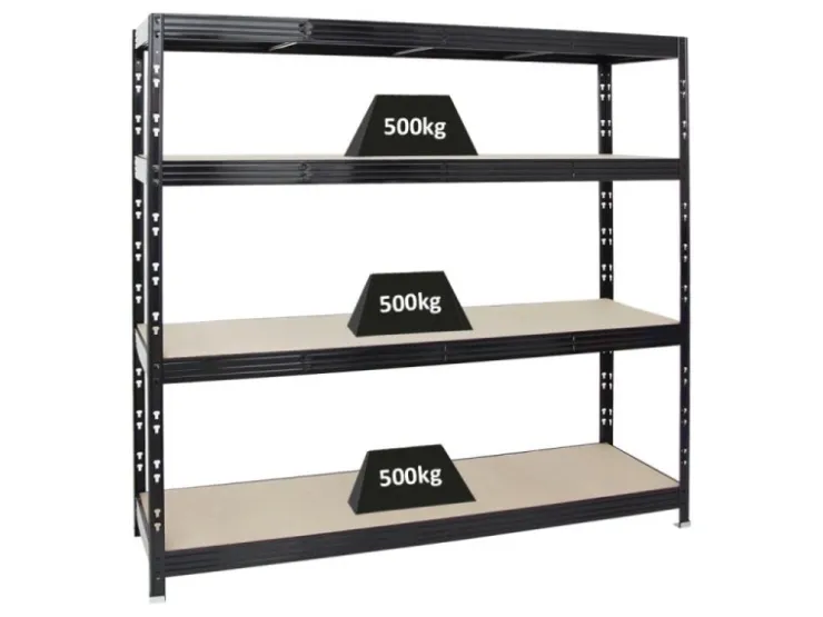 PROREGAL Profi Schwerlastregal Rhino HxBxT 180 x 200 x 60 cm 4 Spanplatten-Ebenen 8mm Fachlast 500 kg