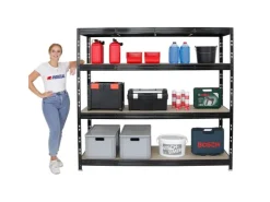 PROREGAL Profi Schwerlastregal Rhino HxBxT 180 x 200 x 60 cm 4 Spanplatten-Ebenen 8mm Fachlast 500 kg