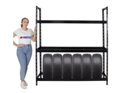 PROREGAL Reifenregal Tiger XL HxBxT 200 x 180 x 45 cm bis zu 21 Reifen auf 3 Ebenen